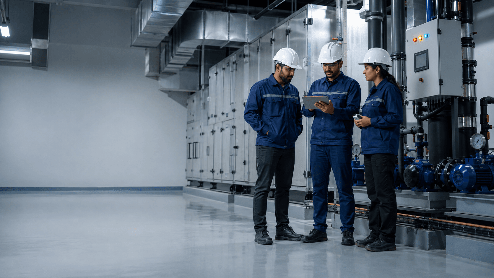 Commercial HVAC chiller plant maintenance and engineering inspection by Taknik Solutions